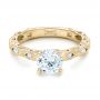 14k Yellow Gold 14k Yellow Gold Diamond In Filigree Engagement Ring - Flat View -  102788 - Thumbnail