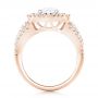 18k Rose Gold 18k Rose Gold Double Halo Diamond Engagement Ring - Front View -  102487 - Thumbnail