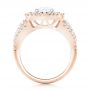 18k Rose Gold 18k Rose Gold Double Halo Diamond Engagement Ring - Front View -  102487 - Thumbnail