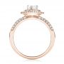 14k Rose Gold 14k Rose Gold Double Halo Diamond Engagement Ring - Front View -  103091 - Thumbnail