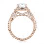14k Rose Gold 14k Rose Gold Double Halo Diamond Engagement Ring - Front View -  103712 - Thumbnail