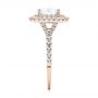 14k Rose Gold 14k Rose Gold Double Halo Diamond Engagement Ring - Side View -  103061 - Thumbnail