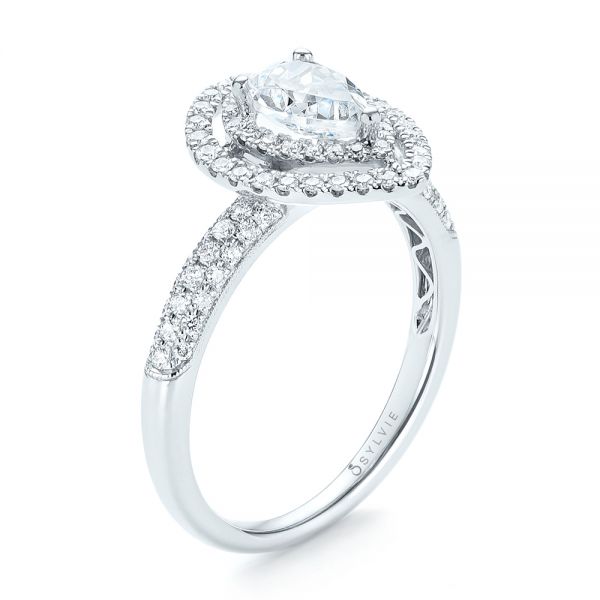 Double Halo Diamond Engagement Ring - Image