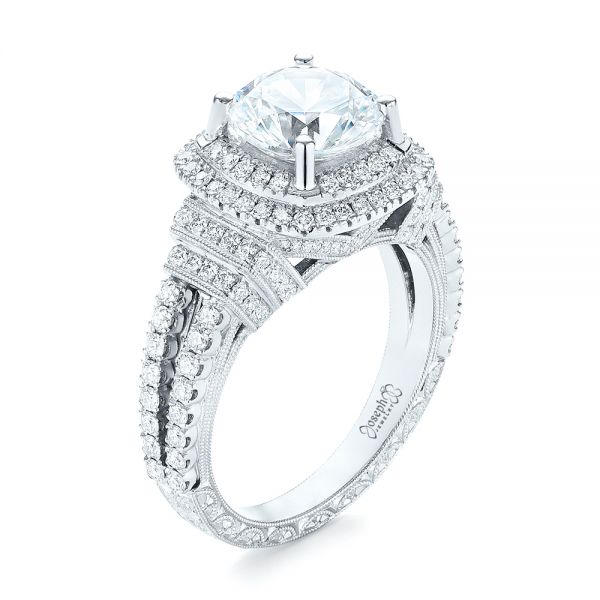 Double Halo Diamond Engagement Ring - Image