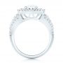 14k White Gold Double Halo Diamond Engagement Ring - Front View -  102487 - Thumbnail