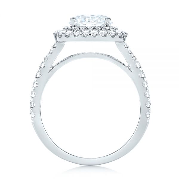  Platinum Platinum Double Halo Diamond Engagement Ring - Front View -  103061