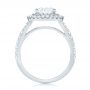 18k White Gold Double Halo Diamond Engagement Ring - Front View -  103061 - Thumbnail