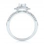 18k White Gold Double Halo Diamond Engagement Ring - Front View -  103091 - Thumbnail