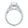 18k White Gold Double Halo Diamond Engagement Ring - Front View -  103712 - Thumbnail