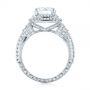 18k White Gold Double Halo Diamond Engagement Ring - Front View -  103712 - Thumbnail
