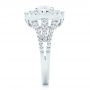 18k White Gold 18k White Gold Double Halo Diamond Engagement Ring - Side View -  102487 - Thumbnail