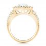 14k Yellow Gold 14k Yellow Gold Double Halo Diamond Engagement Ring - Front View -  102487 - Thumbnail