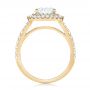 14k Yellow Gold 14k Yellow Gold Double Halo Diamond Engagement Ring - Front View -  103061 - Thumbnail