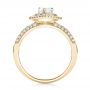 18k Yellow Gold 18k Yellow Gold Double Halo Diamond Engagement Ring - Front View -  103091 - Thumbnail