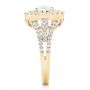 18k Yellow Gold 18k Yellow Gold Double Halo Diamond Engagement Ring - Side View -  102487 - Thumbnail