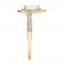 18k Yellow Gold 18k Yellow Gold Double Halo Diamond Engagement Ring - Side View -  103091 - Thumbnail