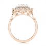 14k Rose Gold 14k Rose Gold Double Halo Pear Moissanite Engagement Ring - Front View -  105108 - Thumbnail