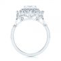 14k White Gold 14k White Gold Double Halo Pear Moissanite Engagement Ring - Front View -  105108 - Thumbnail