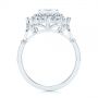 18k White Gold 18k White Gold Double Halo Pear Moissanite Engagement Ring - Front View -  105108 - Thumbnail