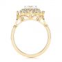 18k Yellow Gold 18k Yellow Gold Double Halo Pear Moissanite Engagement Ring - Front View -  105108 - Thumbnail