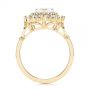 14k Yellow Gold 14k Yellow Gold Double Halo Pear Moissanite Engagement Ring - Front View -  105108 - Thumbnail