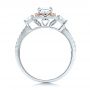  14K Gold And 18k Rose Gold 14K Gold And 18k Rose Gold Double Halo White And Fancy Pink Diamond Engagement Ring - Front View -  101951 - Thumbnail