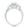  18K Gold And 14k White Gold 18K Gold And 14k White Gold Double Halo White And Fancy Pink Diamond Engagement Ring - Front View -  101951 - Thumbnail