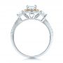  18K Gold And 14k Yellow Gold 18K Gold And 14k Yellow Gold Double Halo White And Fancy Pink Diamond Engagement Ring - Front View -  101951 - Thumbnail