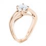 14k Rose Gold 14k Rose Gold Double Strand Solitaire Diamond Engagement Ring - Three-Quarter View -  105179 - Thumbnail