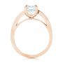14k Rose Gold 14k Rose Gold Double Strand Solitaire Diamond Engagement Ring - Front View -  105179 - Thumbnail