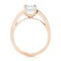 18k Rose Gold 18k Rose Gold Double Strand Solitaire Diamond Engagement Ring - Front View -  105179 - Thumbnail