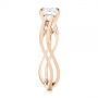 14k Rose Gold 14k Rose Gold Double Strand Solitaire Diamond Engagement Ring - Side View -  105179 - Thumbnail