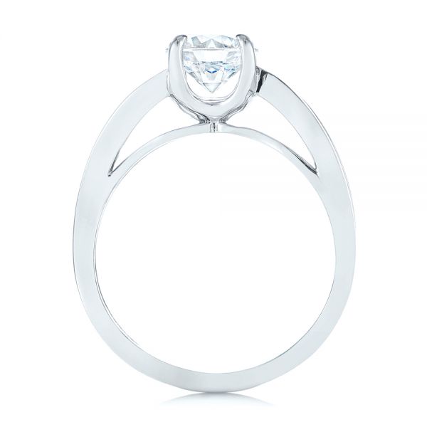 14k White Gold 14k White Gold Double Strand Solitaire Diamond Engagement Ring - Front View -  105179