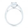 18k White Gold Double Strand Solitaire Diamond Engagement Ring - Front View -  105179 - Thumbnail