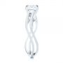 18k White Gold Double Strand Solitaire Diamond Engagement Ring - Side View -  105179 - Thumbnail
