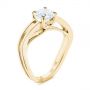 18k Yellow Gold 18k Yellow Gold Double Strand Solitaire Diamond Engagement Ring - Three-Quarter View -  105179 - Thumbnail