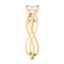 18k Yellow Gold 18k Yellow Gold Double Strand Solitaire Diamond Engagement Ring - Side View -  105179 - Thumbnail