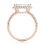18k Rose Gold 18k Rose Gold East-west Halo Diamond Engagement Ring - Front View -  103065 - Thumbnail