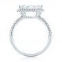 18k White Gold East-west Halo Diamond Engagement Ring - Front View -  103065 - Thumbnail