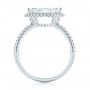 14k White Gold 14k White Gold East-west Halo Diamond Engagement Ring - Front View -  103065 - Thumbnail