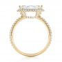 14k Yellow Gold 14k Yellow Gold East-west Halo Diamond Engagement Ring - Front View -  103065 - Thumbnail