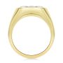 14k Yellow Gold East West Moval Diamond Engagement Ring - Front View -  108341 - Thumbnail
