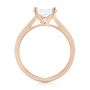 14k Rose Gold 14k Rose Gold East-west Solitaire Diamond Engagement Ring - Front View -  104659 - Thumbnail