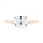 18k Rose Gold 18k Rose Gold East-west Solitaire Diamond Engagement Ring - Top View -  104659 - Thumbnail