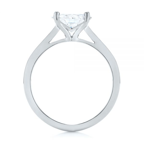 14k White Gold 14k White Gold East-west Solitaire Diamond Engagement Ring - Front View -  104659