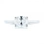 18k White Gold 18k White Gold East-west Solitaire Diamond Engagement Ring - Top View -  104659 - Thumbnail