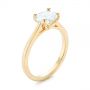 14k Yellow Gold East-west Solitaire Diamond Engagement Ring - Three-Quarter View -  104659 - Thumbnail