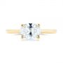 18k Yellow Gold 18k Yellow Gold East-west Solitaire Diamond Engagement Ring - Top View -  104659 - Thumbnail