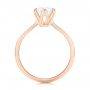 18k Rose Gold 18k Rose Gold Elegant Solitaire Engagement Ring - Front View -  103295 - Thumbnail