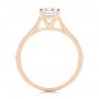 14k Rose Gold 14k Rose Gold Elegant Solitaire Engagement Ring - Front View -  105650 - Thumbnail